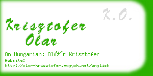 krisztofer olar business card